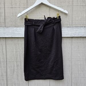 Max Studio Black Fitted Stretch Mini Midi Knee Length Pencil Skirt Small